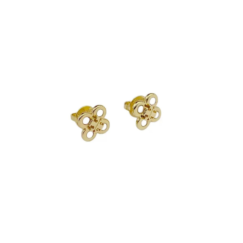 Tory Burch Clover Shell Inlay Earrings - Picture 5 of 6